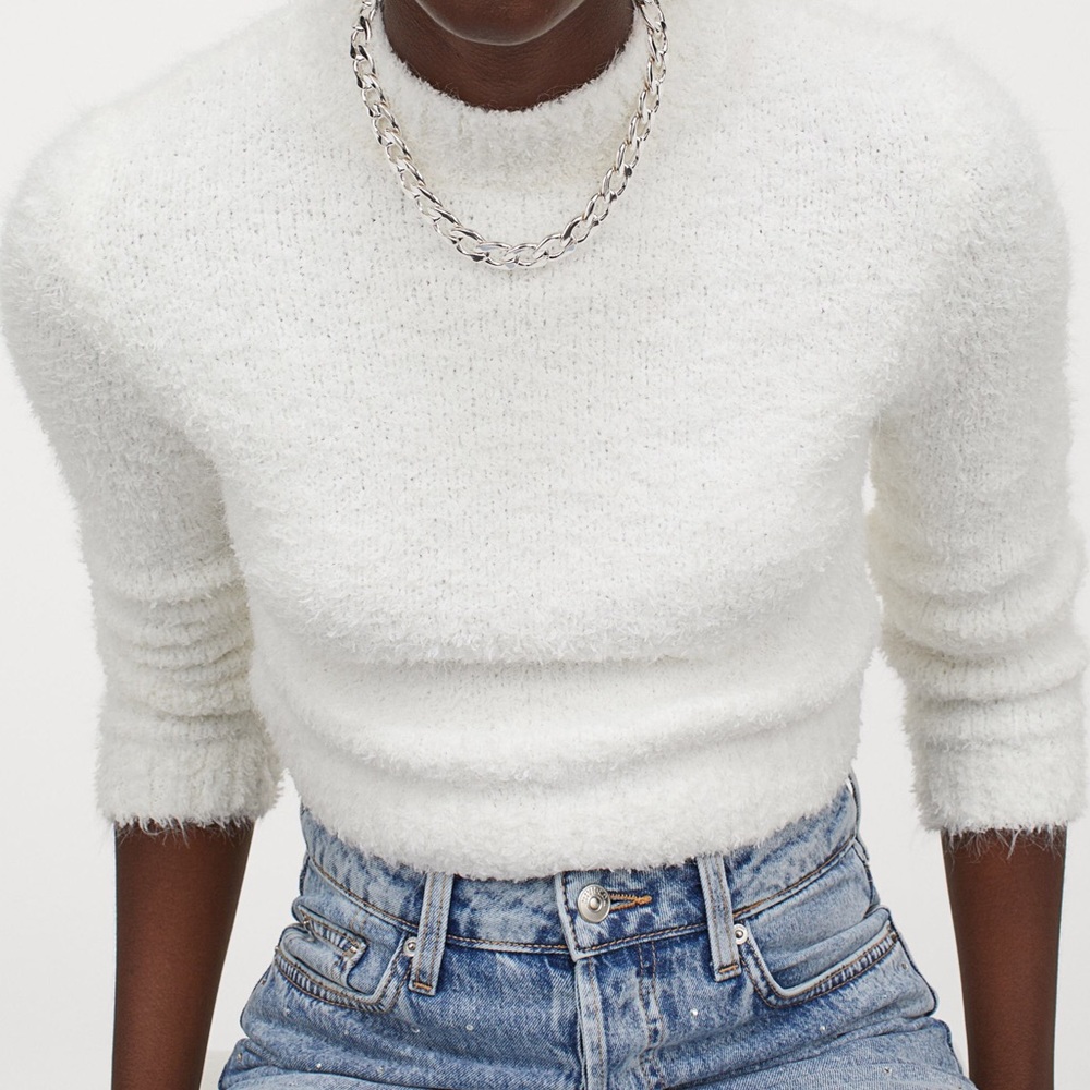H&M white sweater